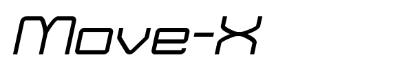 Move-X font preview